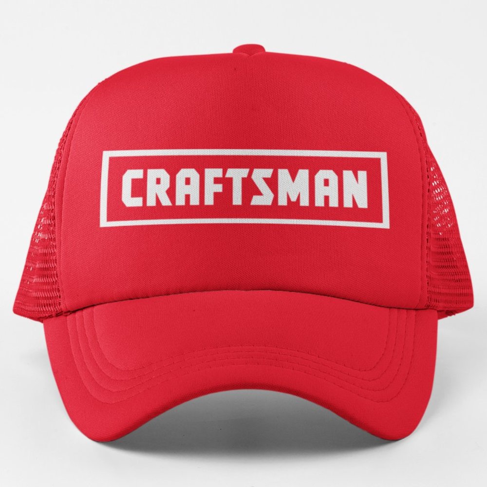 NEW Craftsman Foam Trucker Mesh Snapback Hat RED